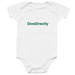 GiveDirectly Baby Onesie, a White Infant Onesie