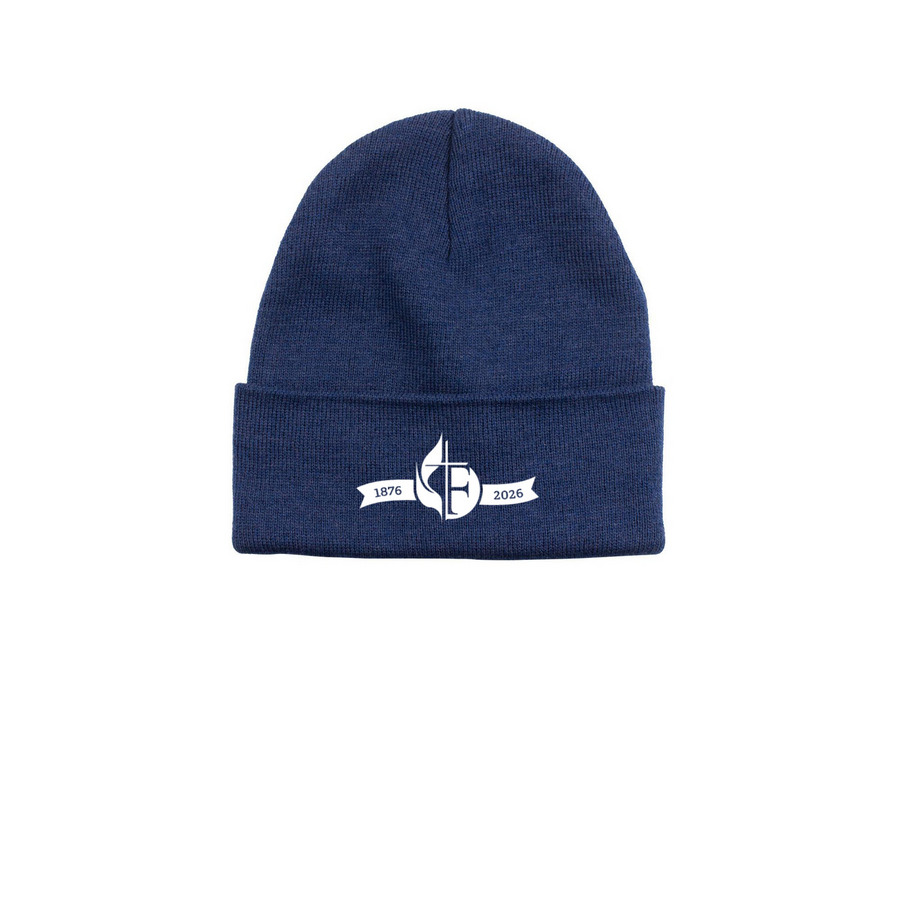 Beanie, a Azure Printed Base Camp Beanie