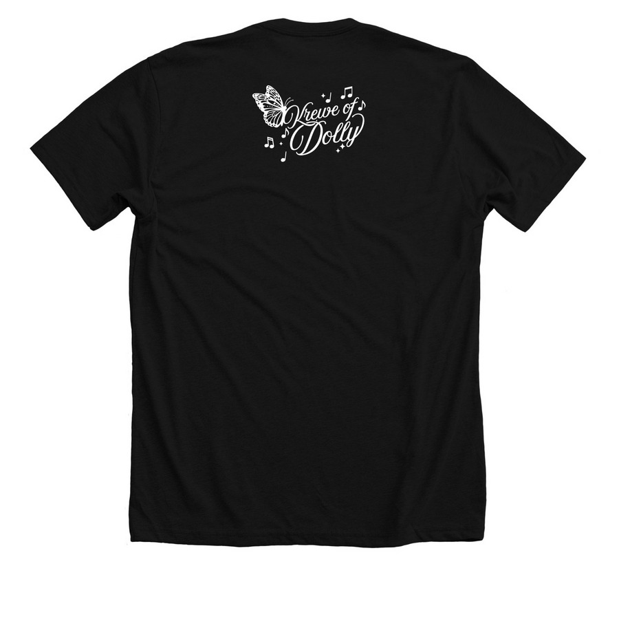 Y'all Need Dolly White Logo Adult and Child, a Solid Black Blend Premium Unisex Tee (back-view)