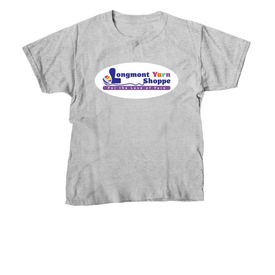 Longmont Yarn Shoppe Apparel, a Sport Grey Youth Unisex Tee