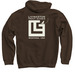 LTG Apparel, a Dark Chocolate Pullover Hoodie (back-view)
