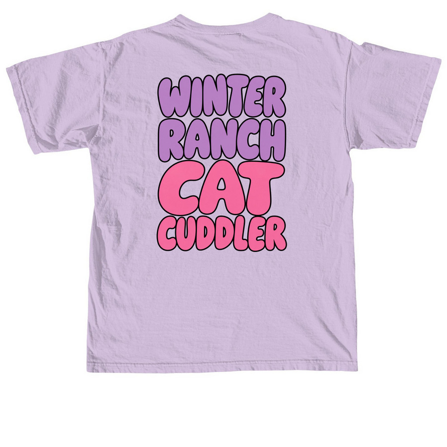 Cat Approved Human, a Orchid Comfort Colors Unisex Tee (back-view)