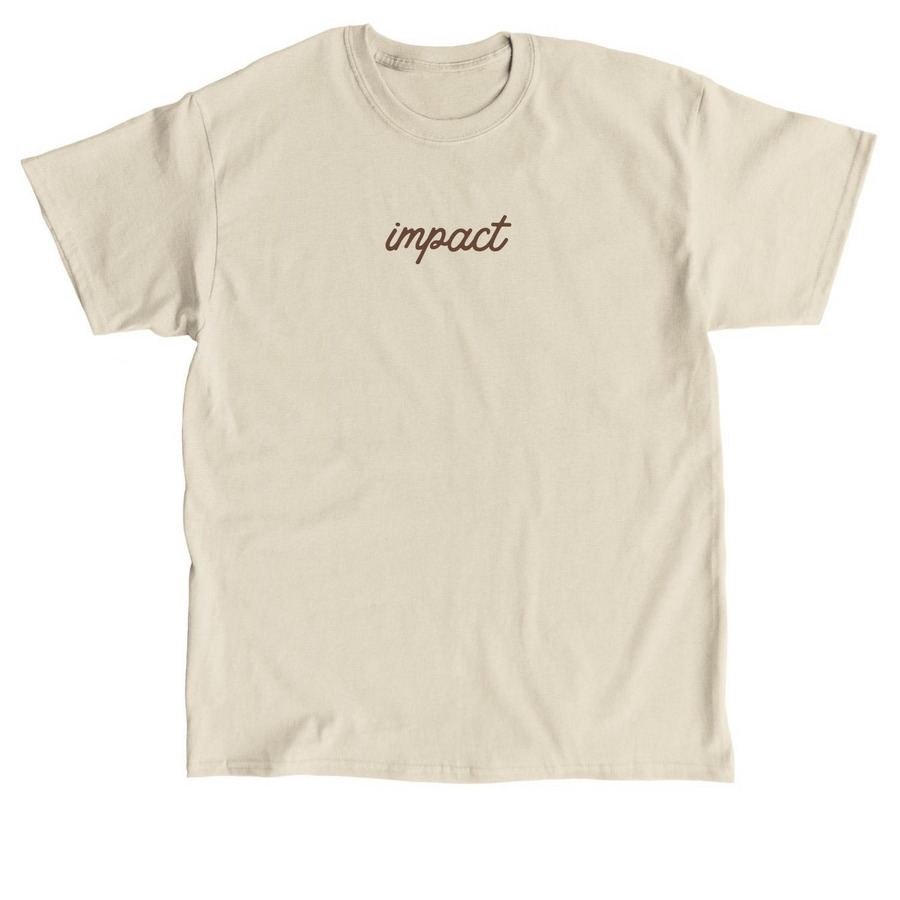 Impact Tshirt - Standard Design Brown, a Sand Classic Unisex Tee