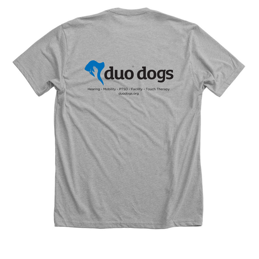 Duo Dog Shirt, a Athletic Heather Premium Unisex Tee (back-view)