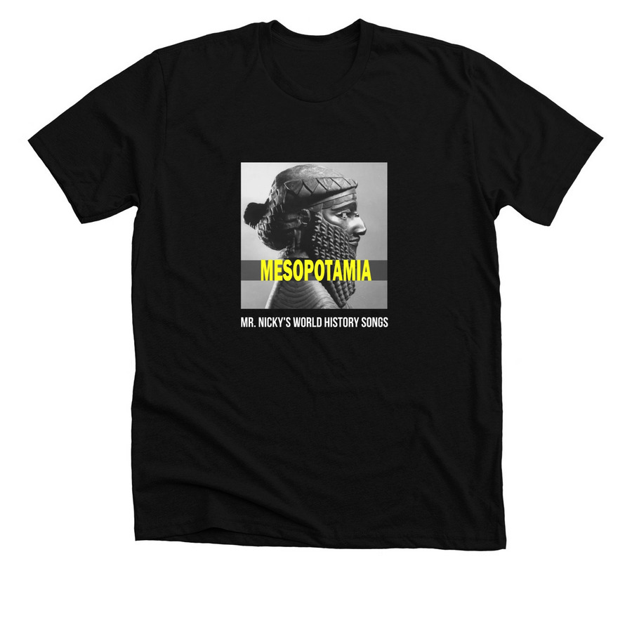 Mr. Nicky Mesopotamia Top, a Solid Black Blend Premium Unisex Tee