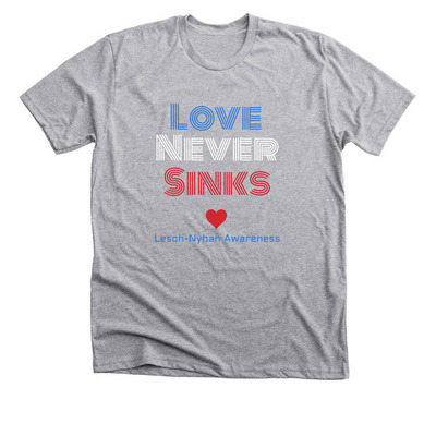 Love Never Sinks, a Athletic Heather Premium Unisex Tee