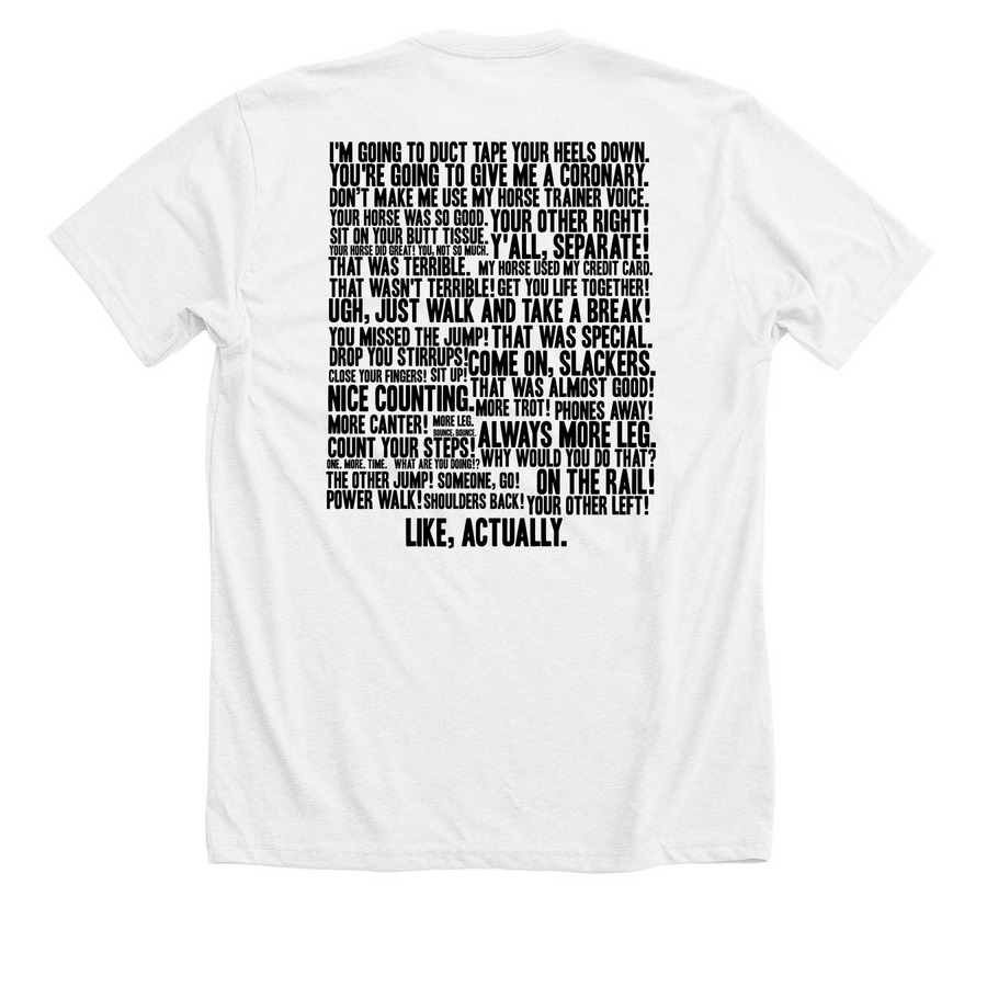 Triple View Farm | Elizabeth?s Sayings Tee, a Solid White Blend Premium Unisex Tee (back-view)