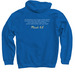 School Shirts, a Royal Blue Pullover Hoodie (back-view)