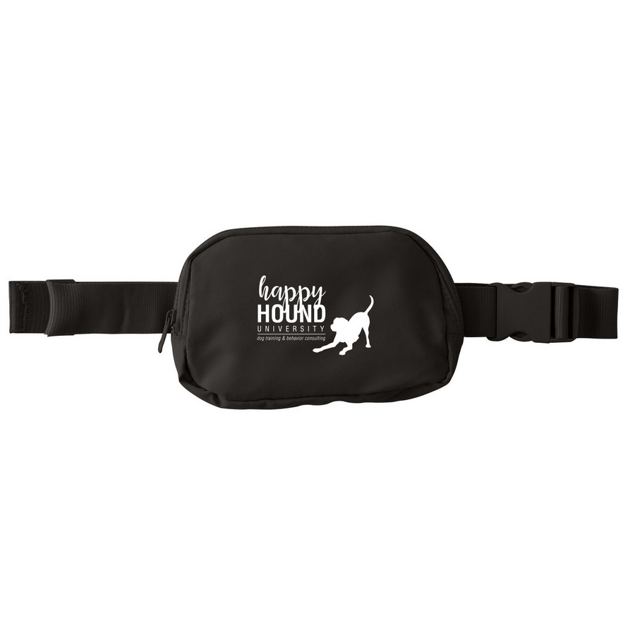 White Logo Hip Pack/Treat Pouch!, a Deep Black Matte Hip Pack