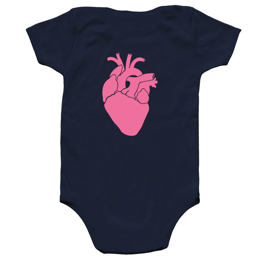 #TEAMADRIENNE BABY, a Navy Infant Onesie (back-view)