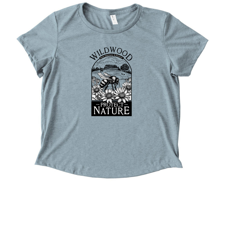 Limited Edition: Protect Nature Design, a I Like You Blue Allmade Eco Triblend Women?s Scoop Neck Tee