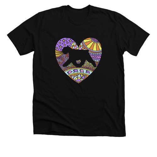 &nbsp;Bouvier des Flandres Cropped Ears, a Solid Black Blend Premium Unisex Tee