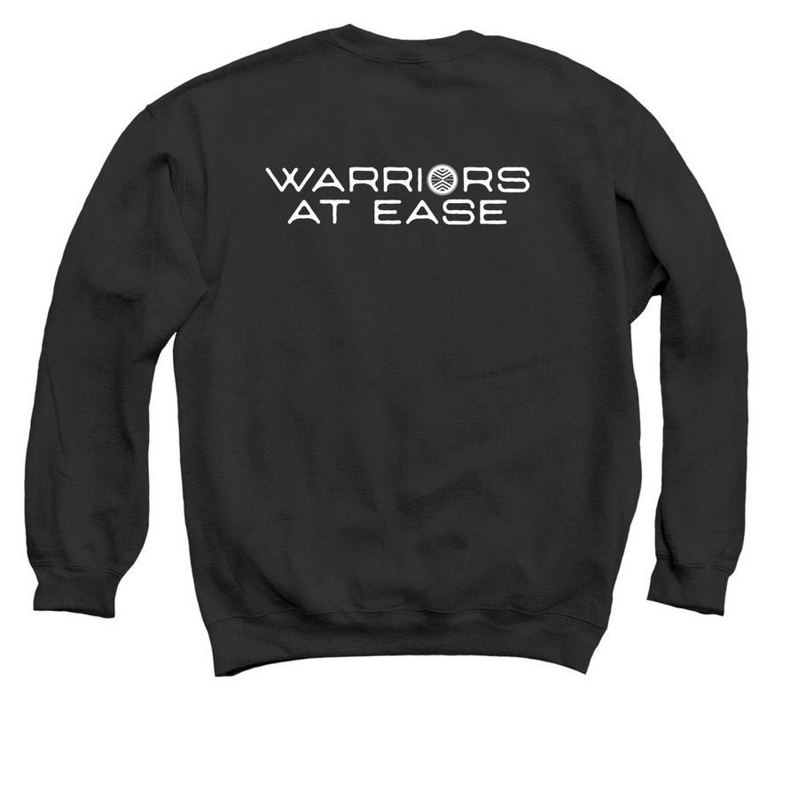 Drop and Give Me Zen, a Black Crewneck Sweatshirt (back-view)