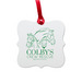 CCR Logo Ornament, a White Aluminum Square Ornament