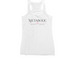 Women?s performance MR tee shirt&nbsp;, a White Women's Racerback