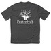 FosterHub White Logo Activewear, a Iron Grey Classic Performance Tee (back-view)