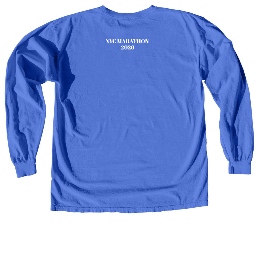 MMF Shirt, a Flo Blue Comfort Colors Long Sleeve Tee (back-view)
