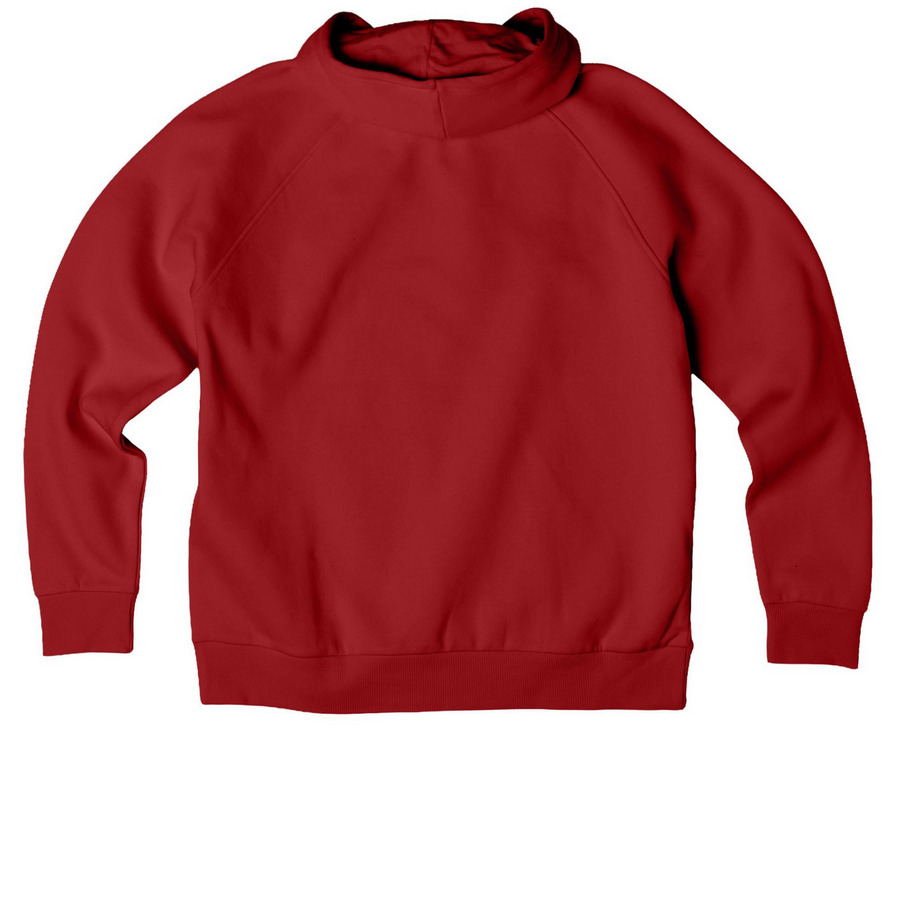 Red Spirit Patriot Hoodie, a Revolution Red Allmade Organic CVC Pullover Hoodie (back-view)
