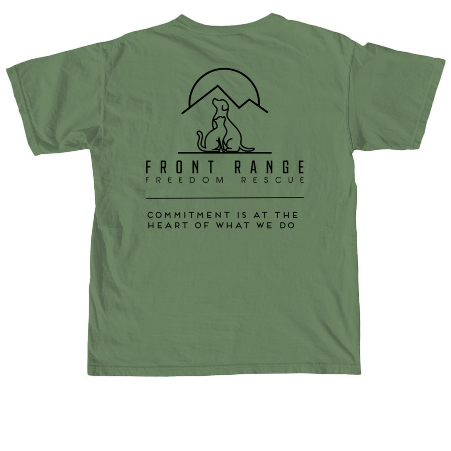 Front Range Freedom Rescue Icon - Dragon Claw, a Hemp Comfort Colors Unisex Tee (back-view)