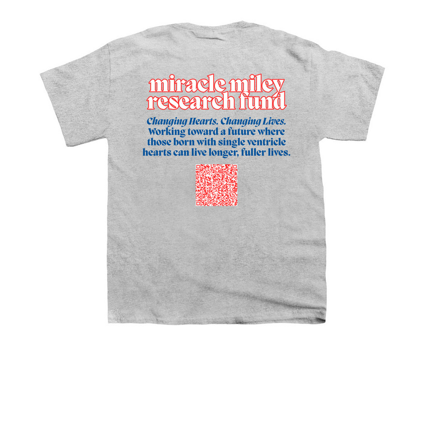 Miracle Miley Research Fund, a Sport Grey Youth Unisex Tee (back-view)