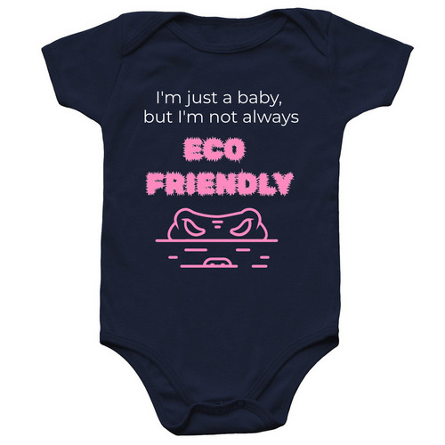 Alligator Infant Onesie for Girls, a Navy Infant Onesie