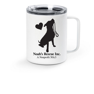 Noah's Rescue Inc, a White Stainless Steel Travel Mug