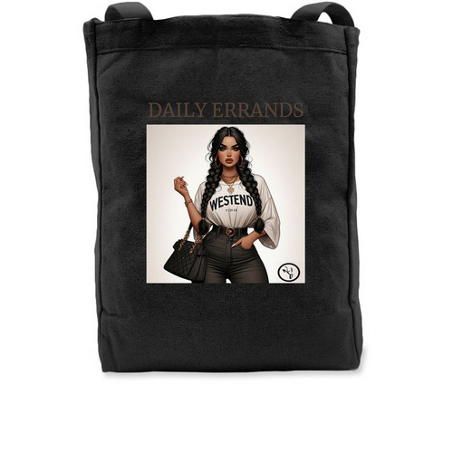 Daily Errands Bag By Westend Apparel, a Black Recycled Cotton Tote Bag