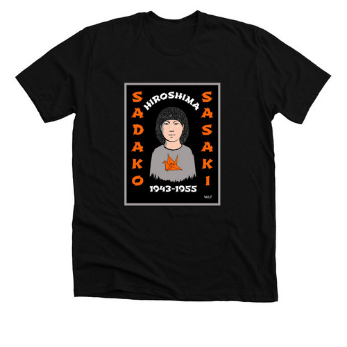 SADAKO SASAKI, a Solid Black Blend Premium Unisex Tee