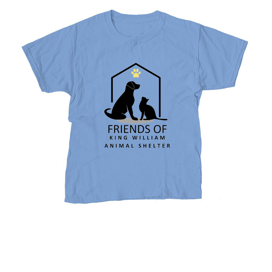 Black Logo, a Carolina Blue Youth Unisex Tee