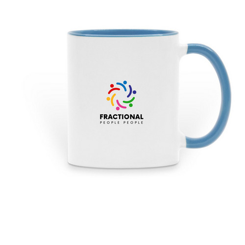 Fuel Your Ambition, a Light Blue Two-Tone Ceramic Mug