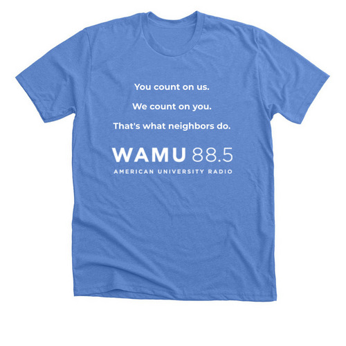 Keeping it Neighborly, a Heather Columbia Blue Premium Unisex Tee