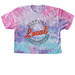 Support Local Female Orgasms, a Cotton Candy Women's Tie Dye Cropped Tee