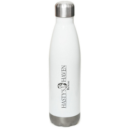 Hasty's Haven&nbsp;, a White Stainless Steel Water Bottle