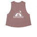White Logo - Tank Tops, a Heather Mauve Women's Cropped Racerback Tank