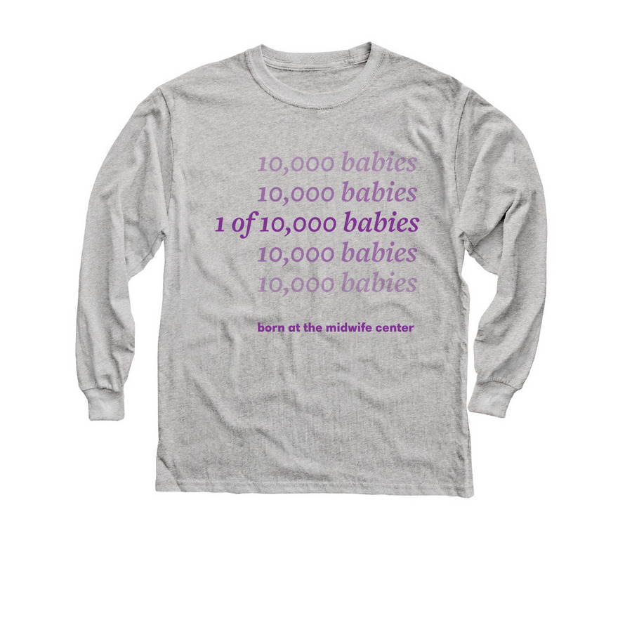 1 of 10,000 babies (Repeating - Youth), a Sport Grey Youth Long Sleeve Tee