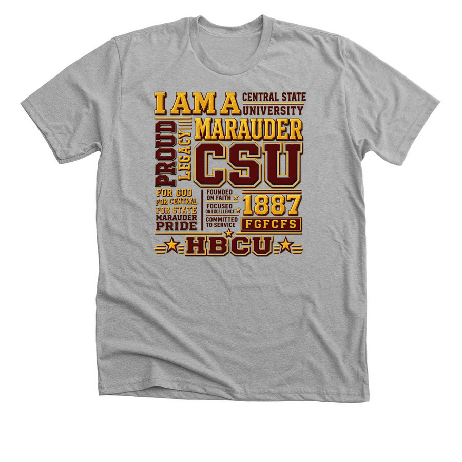 "I AM A MARAUDER"&nbsp;, a Athletic Heather Premium Unisex Tee