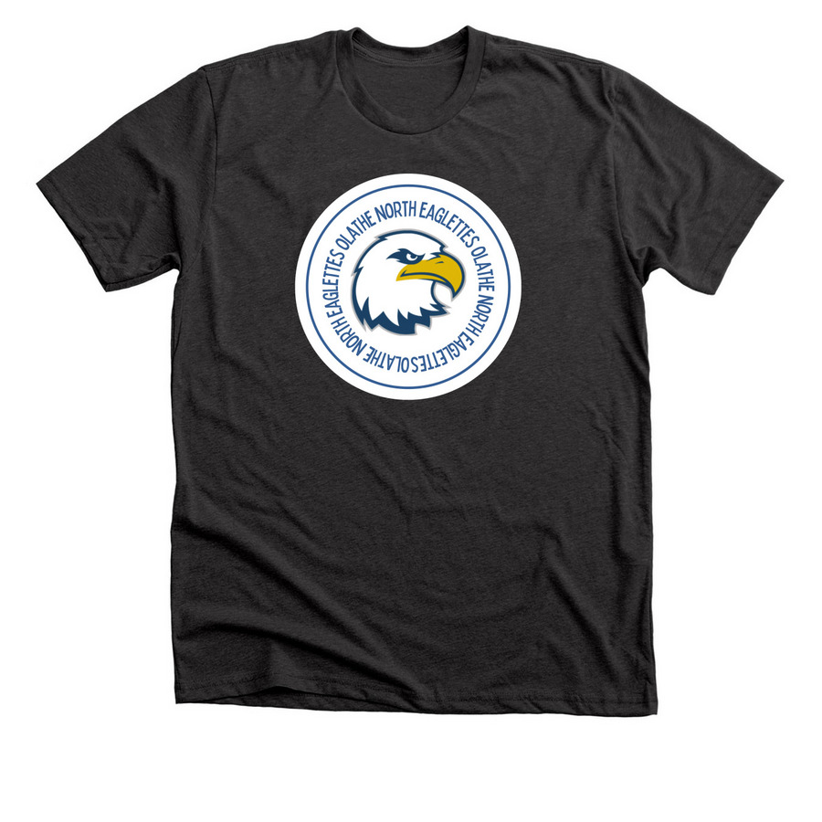 Eagle Circle, a Dark Grey Heather Premium Unisex Tee