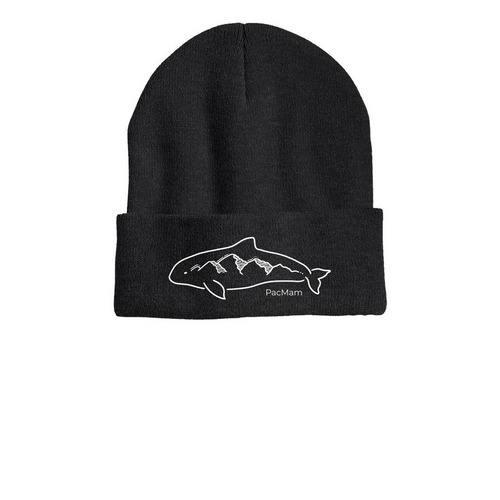 PacMam Beanie - dark, a Heather Charcoal Printed Cuffed Beanie