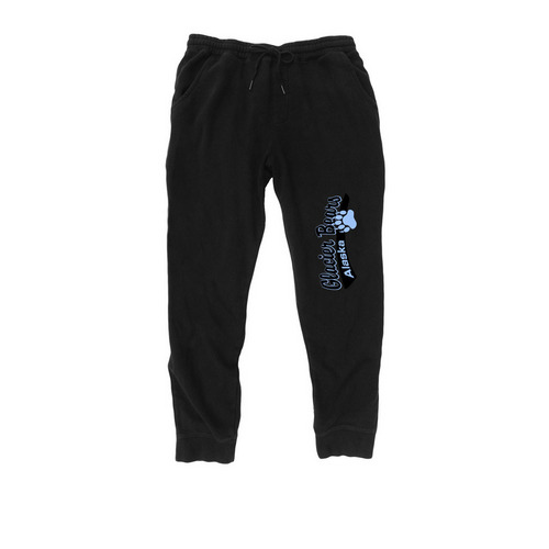 Glacier Bear Pants, a Black Midweight Fleece Joggers