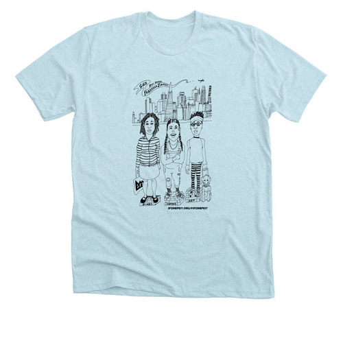 SF Zine Fest 2022 Guest of Honor Tee Shirt, a Heather Ice Blue Premium Unisex Tee