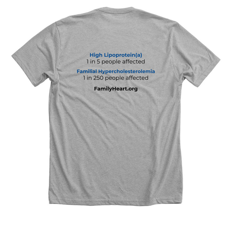 2026 Race to Save More Hearts - Adult Size, a Athletic Heather Premium Unisex Tee (back-view)