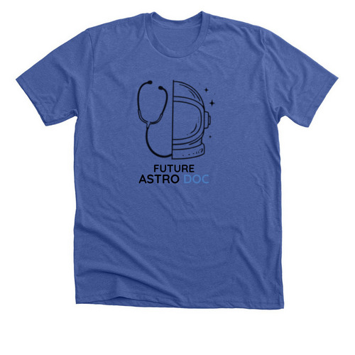 FUTURE ASTRO DOC, a Solid True Royal Premium Unisex Tee