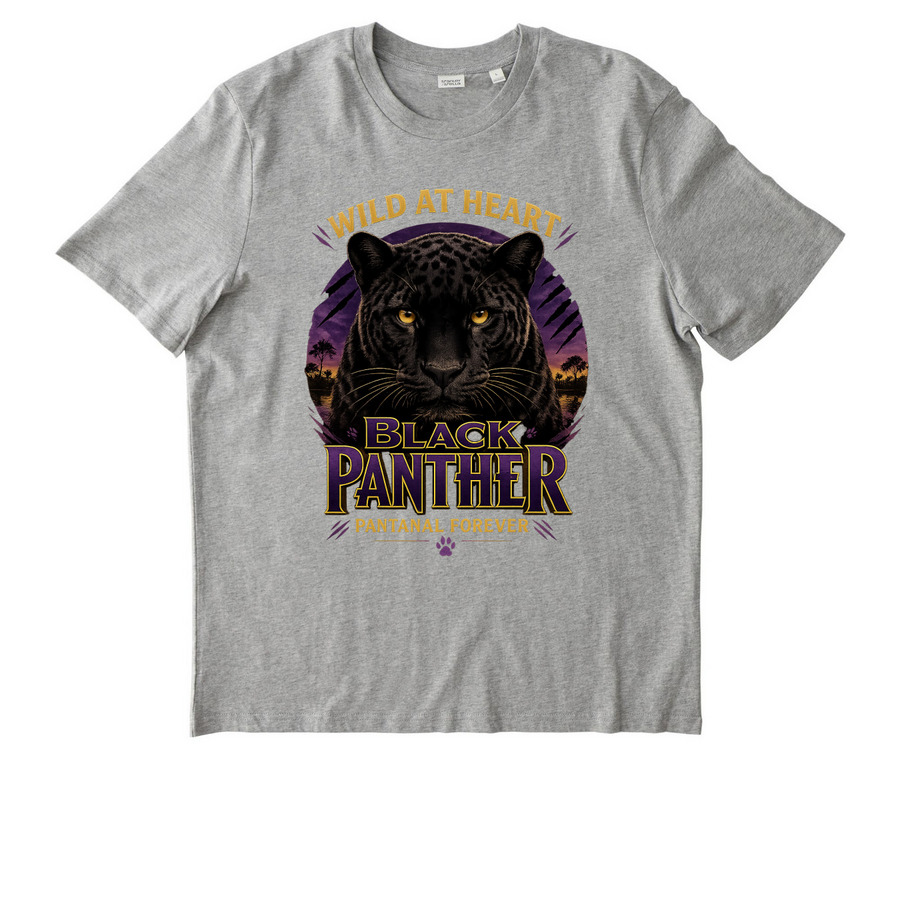 Black Panther T-Shirt, a Heather Grey Stanley/Stella Unisex Creator 2.0 Tee