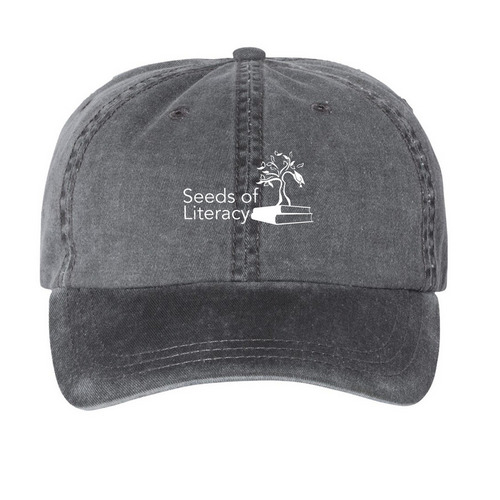 Seeds Baseball Cap, a Black Printed Pigment Dye Baseball Cap