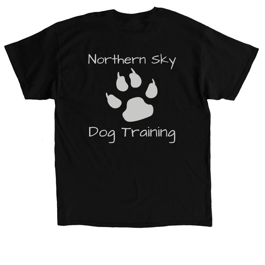Northern Sky Dog Training, a Black Classic Unisex Tee (back-view)
