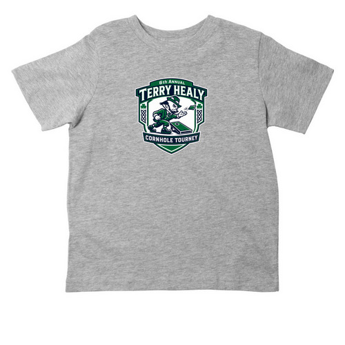 6th Annual Terry Healy Cornhole Tourney, a Heather Toddler Tee