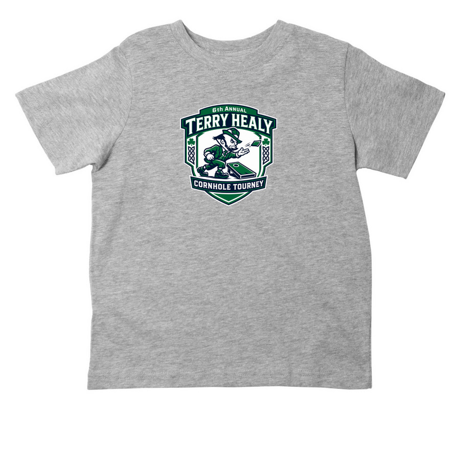 6th Annual Terry Healy Cornhole Tourney, a Heather Toddler Tee