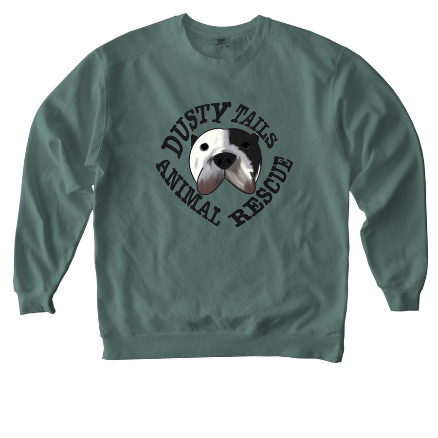 Dusty Tails Animal Rescue Merch&nbsp;, a Blue Spruce Comfort Colors Crewneck Sweatshirt