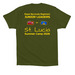 RBR JL'S ST. LUCIA SUMMER CAMP T-SHIRT&nbsp;, a Olive Premium Cotton Tee (back-view)
