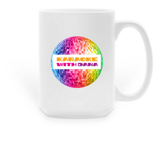 KWD Disco Ball Mug, a White Large Coffee Mug